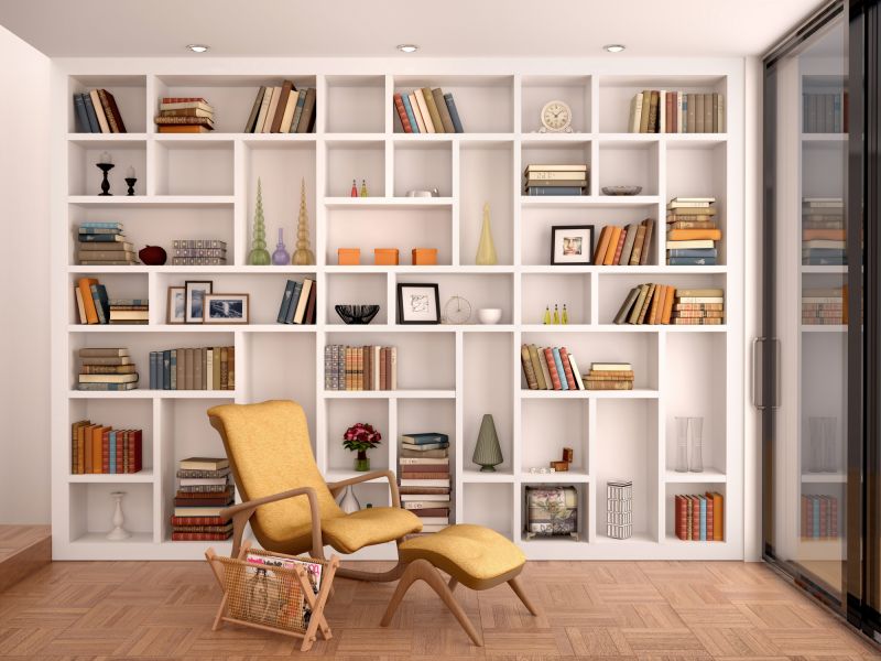 Built In Bookshelves Installation