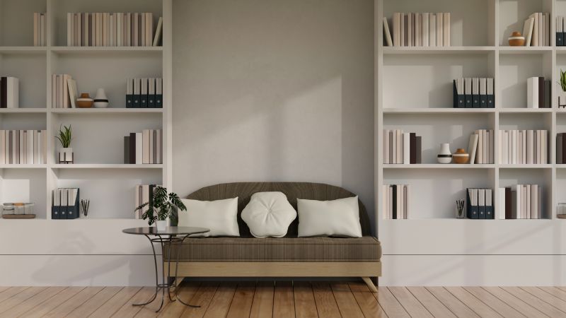 Built In Bookshelves Installation