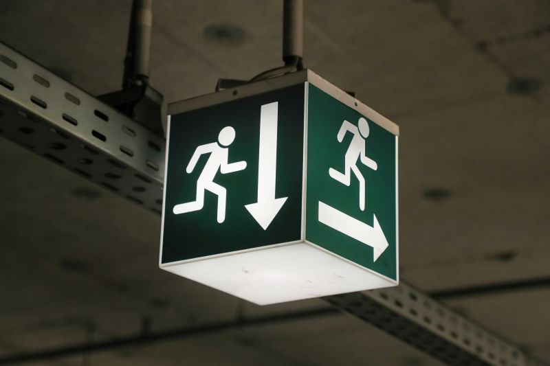 Fire Exit Sign Installation