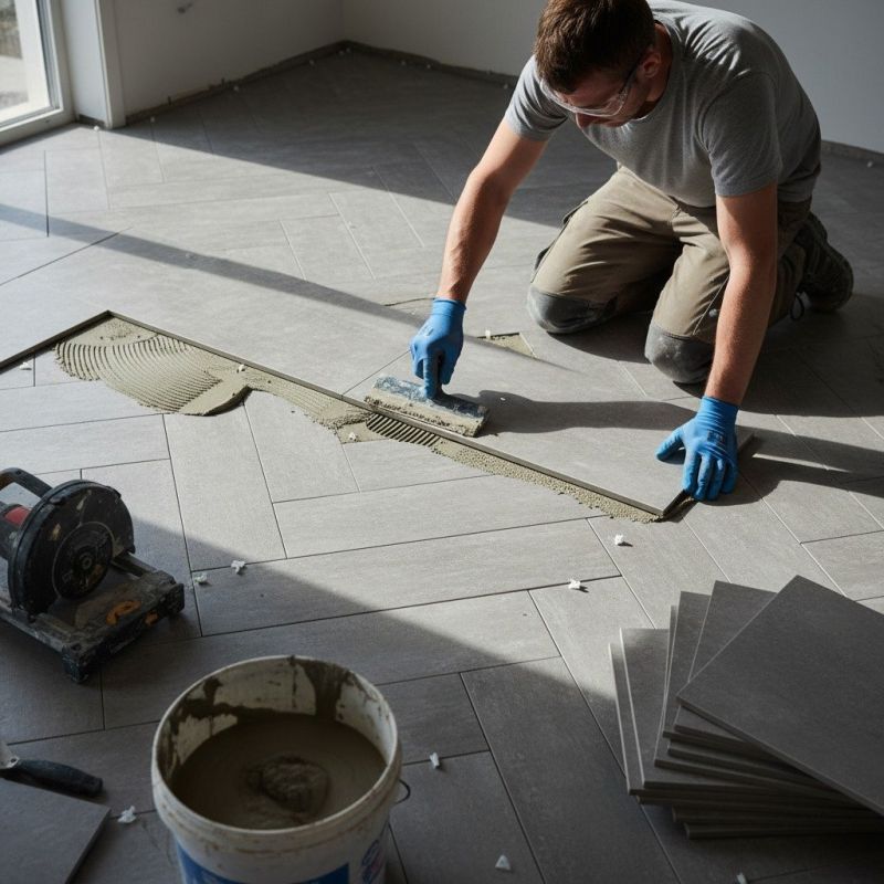 Hearth Tile Installation
