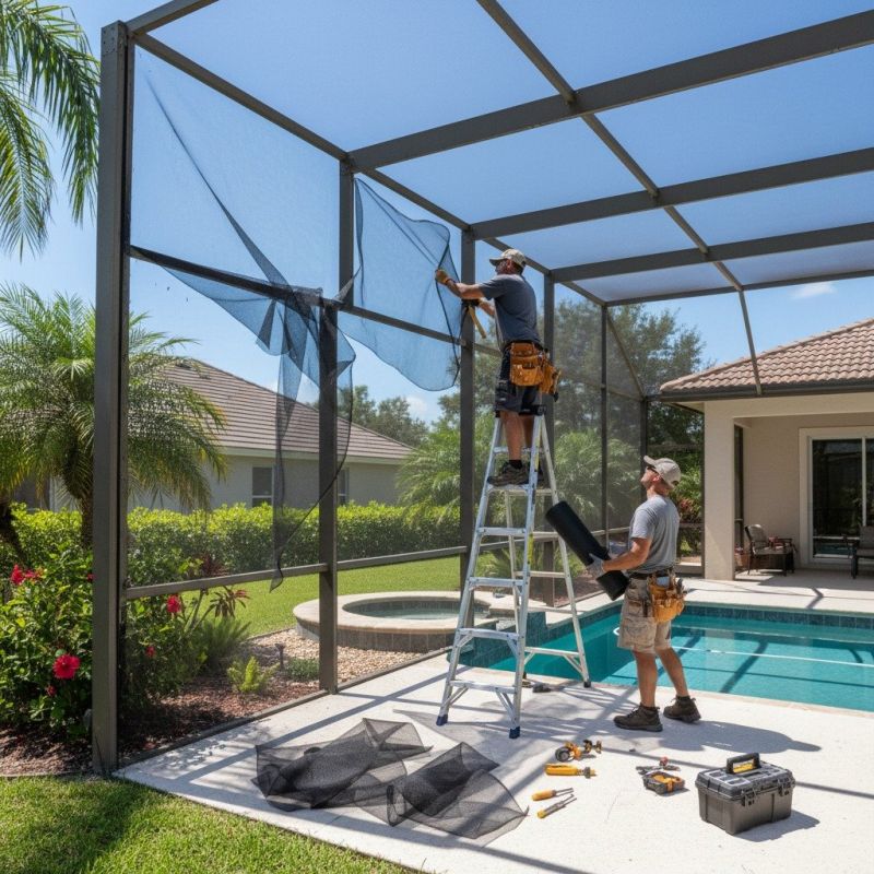 Mesh Pool Barrier Installation