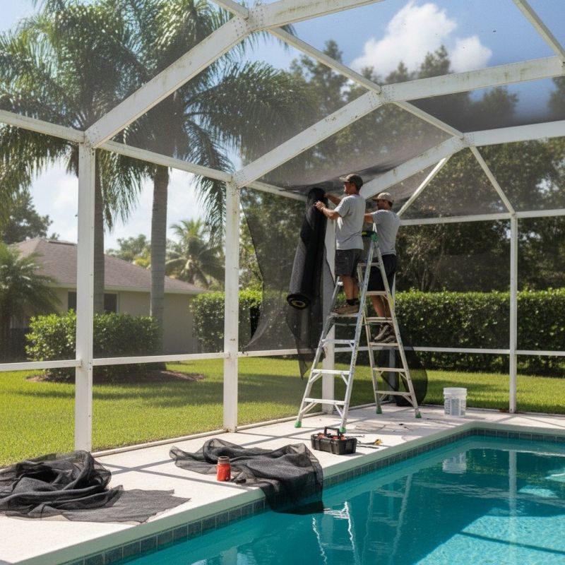 Mesh Pool Barrier Installation