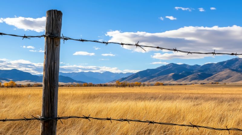 Wire Fence Painting